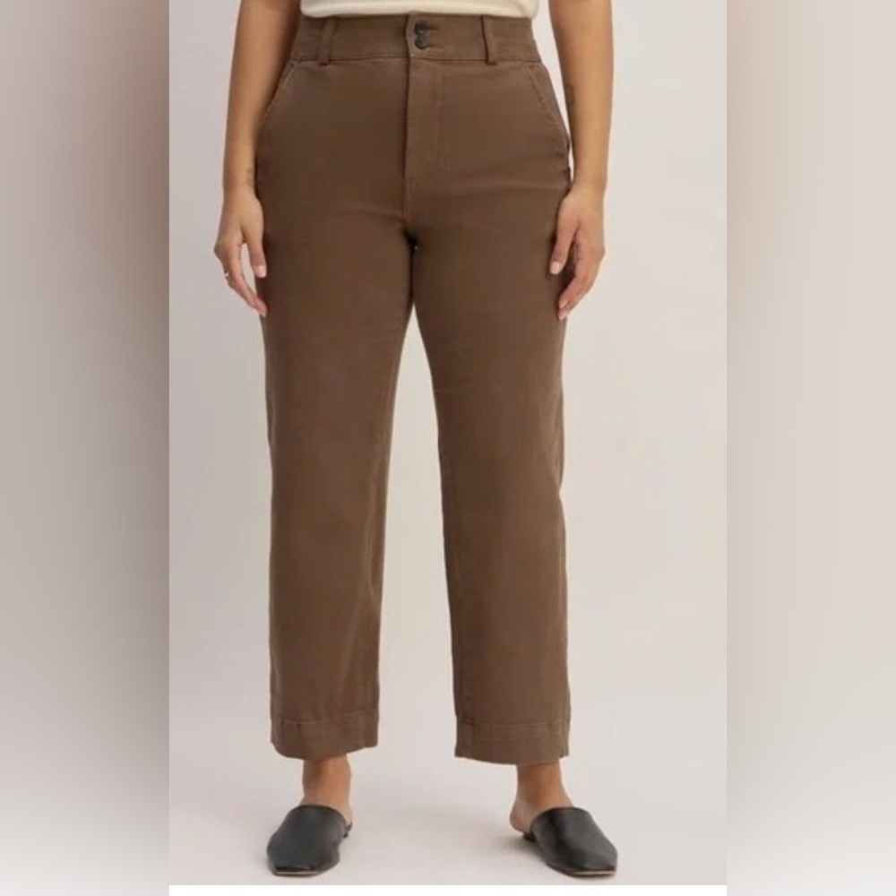 Everlane The Organic Straight-Leg Pant in Cocoa Brown 0/2 (see description)